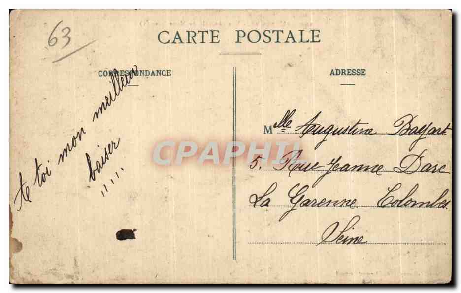 CPA Auvergne Vue Generale du Mont Dore — Verso