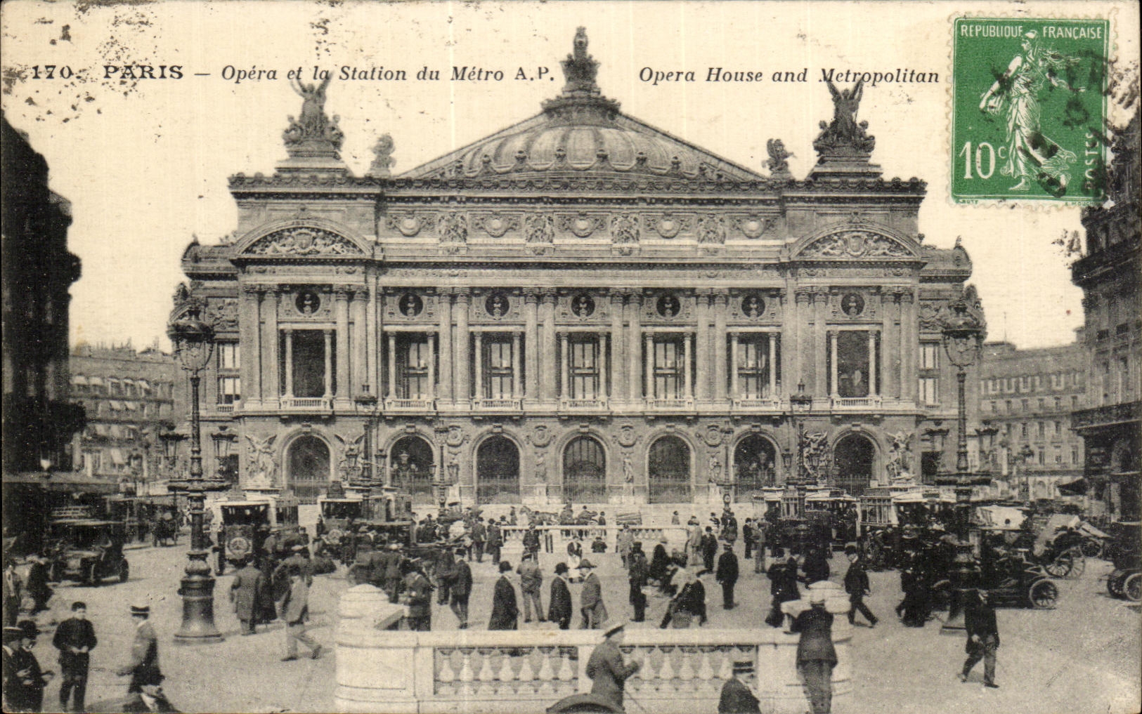 CPA Paris Opera et la Station du Metro A P Opera House and Metropolitan