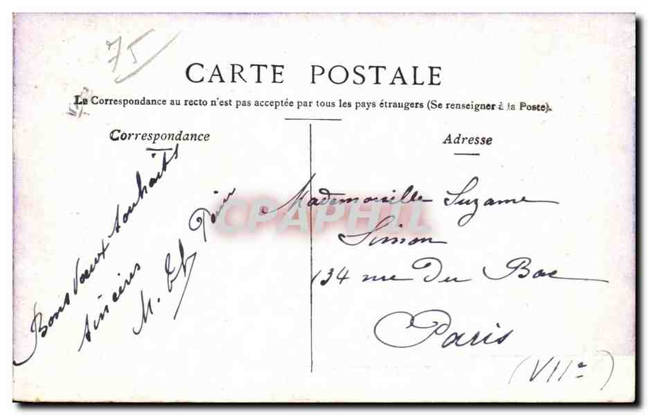 CPA Paris Sur Le Boul St Martin Marchande de journaux  — Verso
