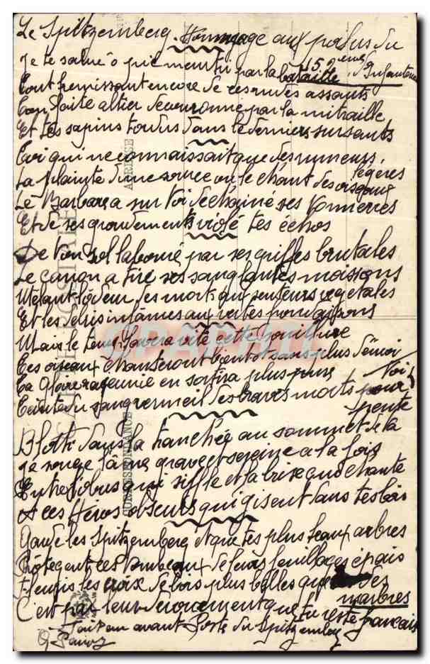 CPA Saint Die Les Casernes de l Artillerie Vue prise de la Saint Martin Miltiaria  — Rückseite