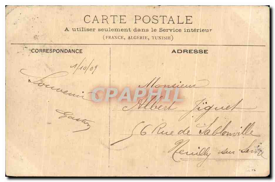 CPA Digne Le Cours des Ares et la Caserne Desmichels — Rückseite