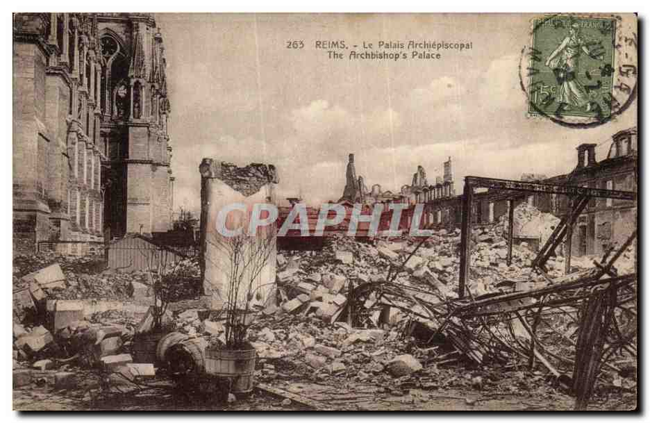 CPA Reims Le Palais Archiepiscopal The Archbishop s Palace Militaria 