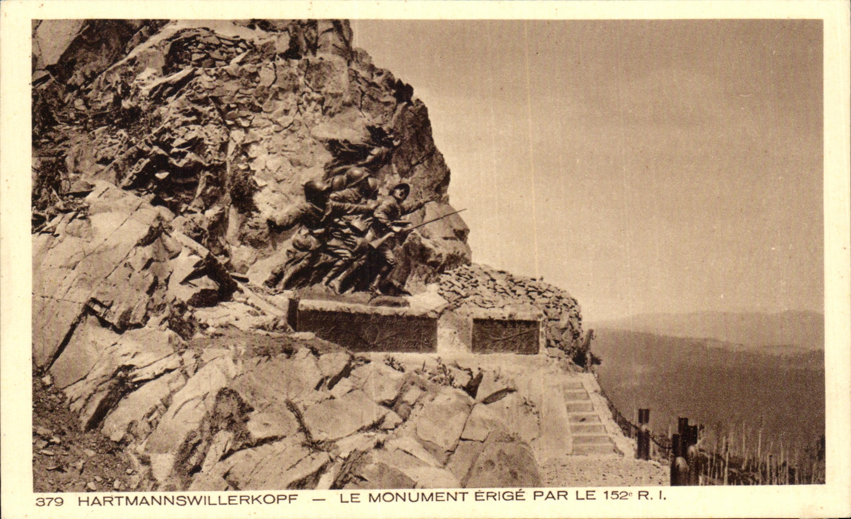 Hartmannswillerkopf — Le monument érigé par le 152e R.I. — Braun & Cie, Imp. Edit. Milhouse-Dornach