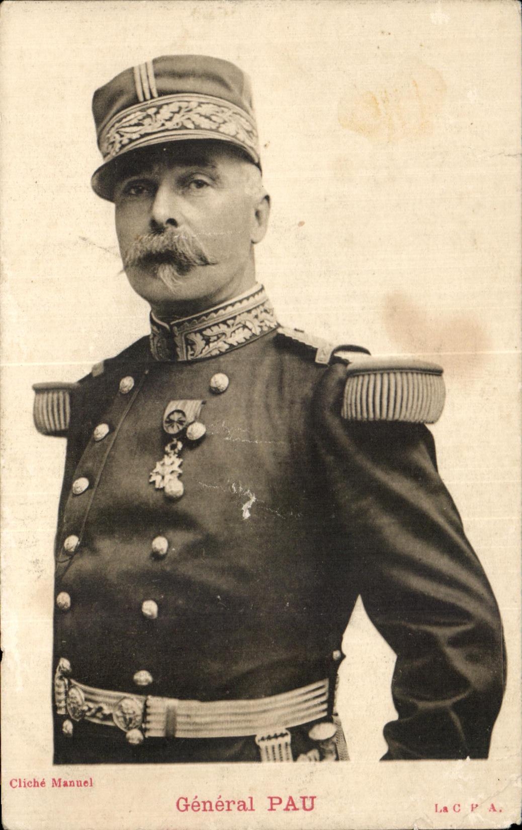 CPA General Pau Militaria 