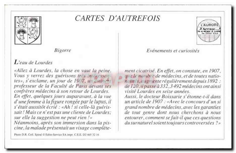 REPRO Lourdes La Grotte Les Robinets — Verso