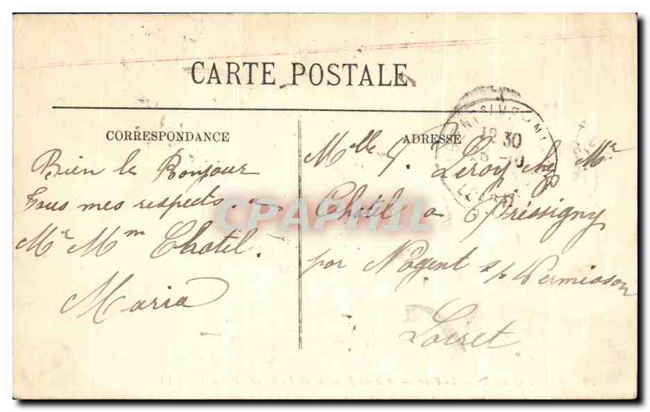 CPA Saint Cloud Le Parc Anciens Frontons du Palais de I Industrie — Rückseite