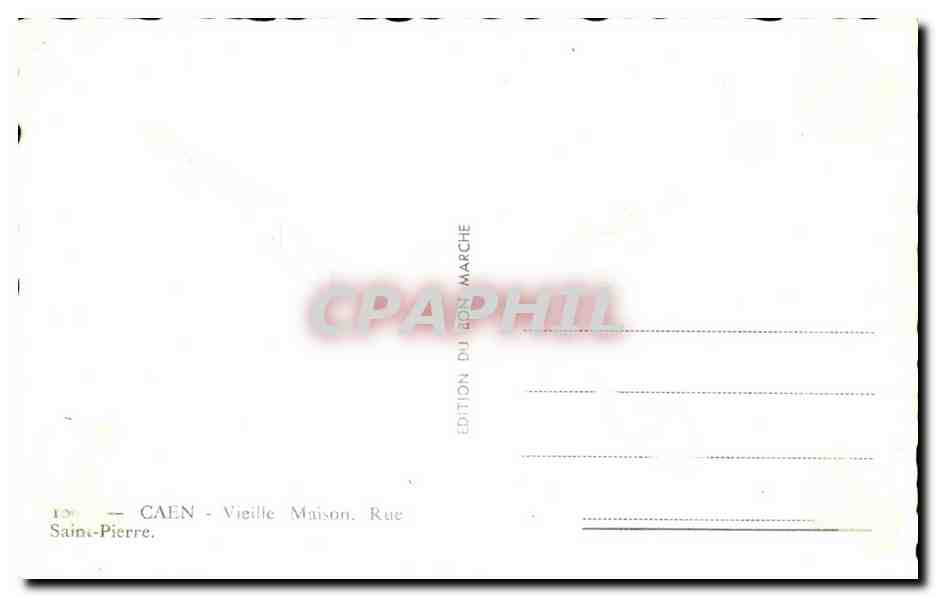 CPA Caen Vieille Maison Rue Saint Pierre — Verso
