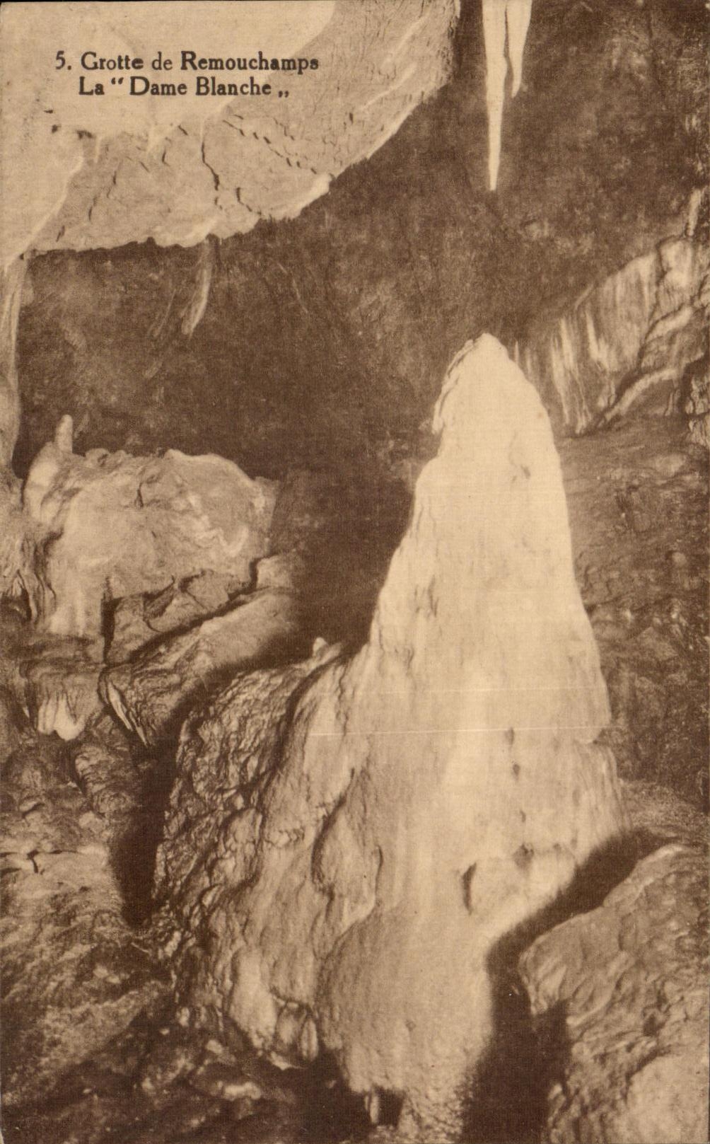 CPA Grotte de Remouchamps La Dame Blanche