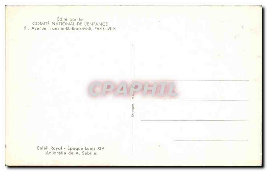 CPSM Soleil Royal Louis XIV Bateau Voilier  — Verso