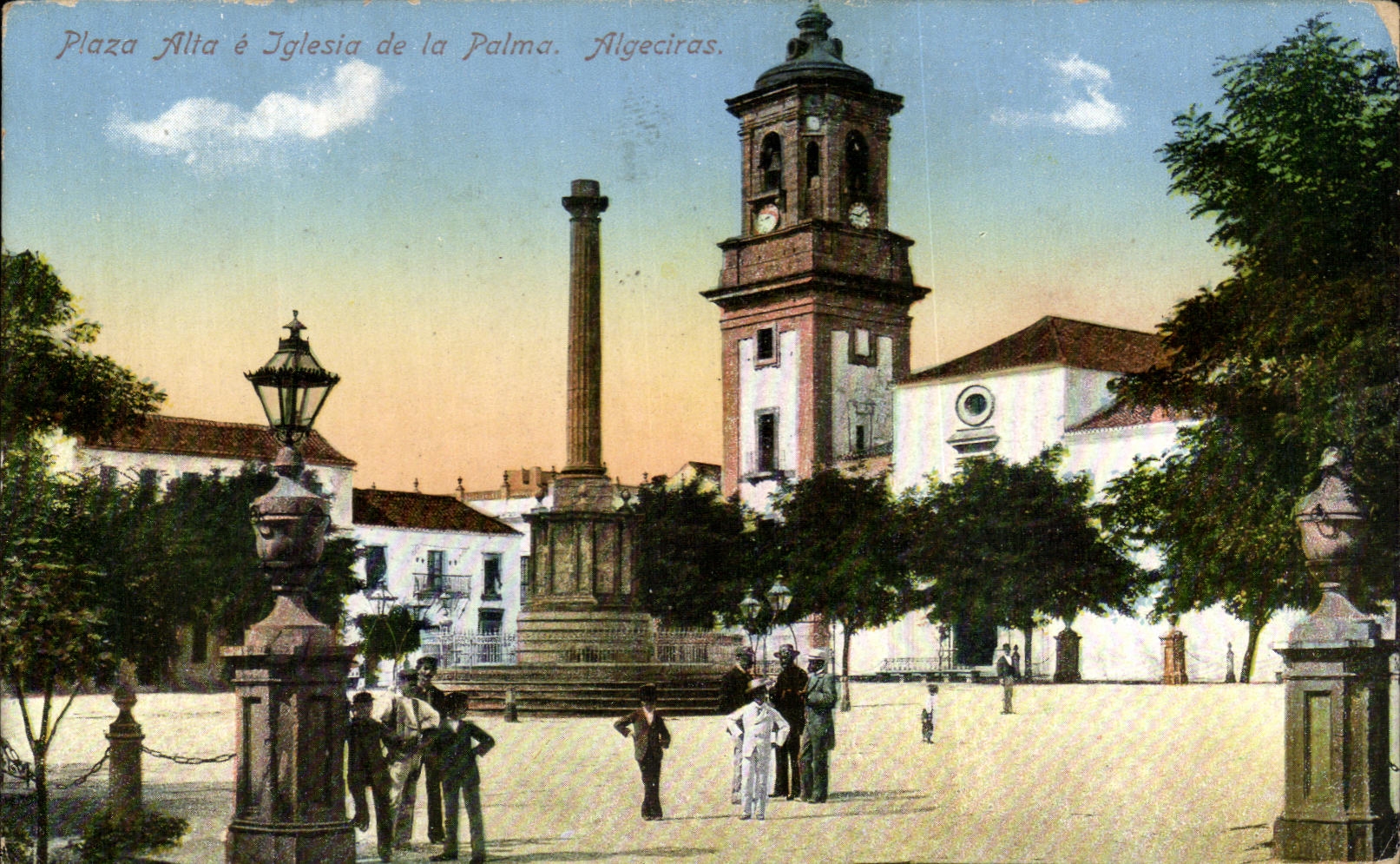 CPA Plaza Alta e Iglesia de la Palma Algeciras