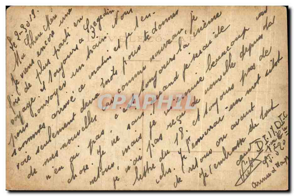 CPA Szeged Jiszaparti reszlet — Verso