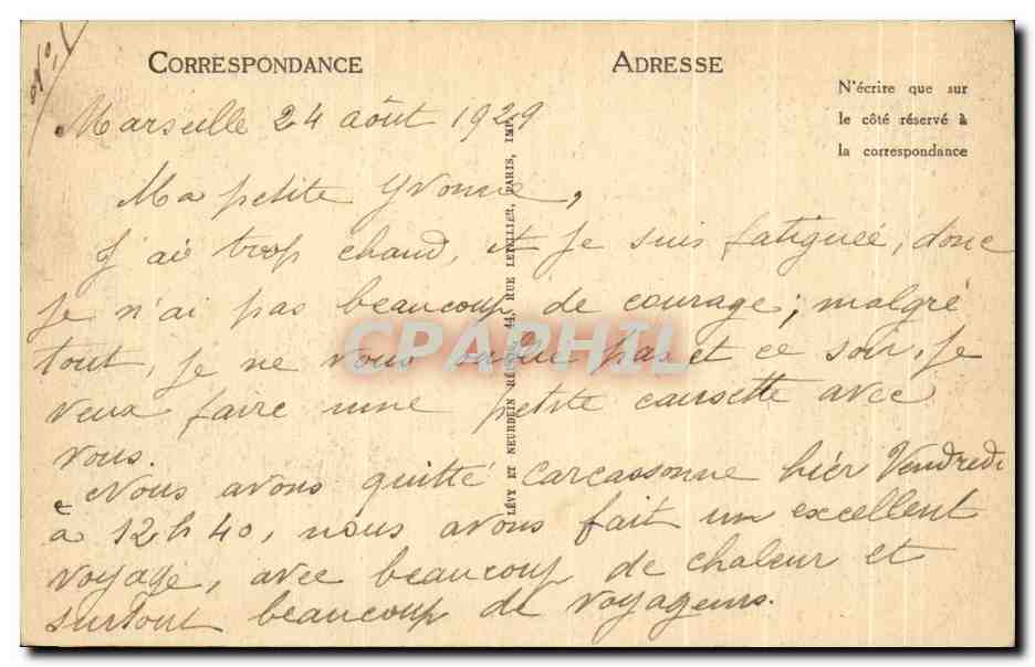 CPA Marseille La Cathedrale Et Notre Dame De La Garde Bateaux  — Rückseite