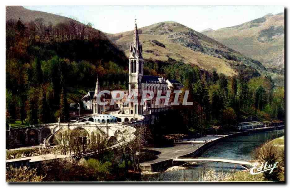 La Basilique et le Gave à Lourdes — Édition Edlux, n°1320