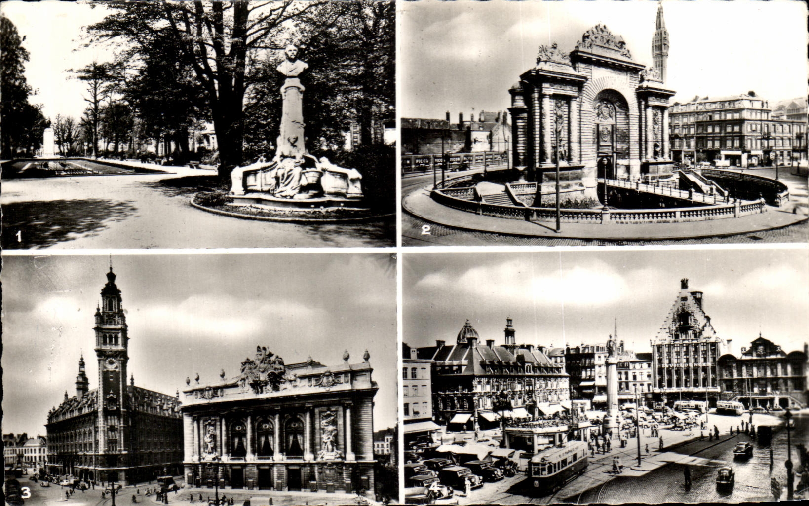 CP Lille 1 Square Foch et le Petit Quinquin 2 Porte de Paris La Bourse et le theatre La Place du General de Gaull