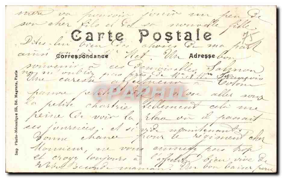 CPA Paris Jardin des Plantes Le Belvedere du Labyrinthe — Rückseite