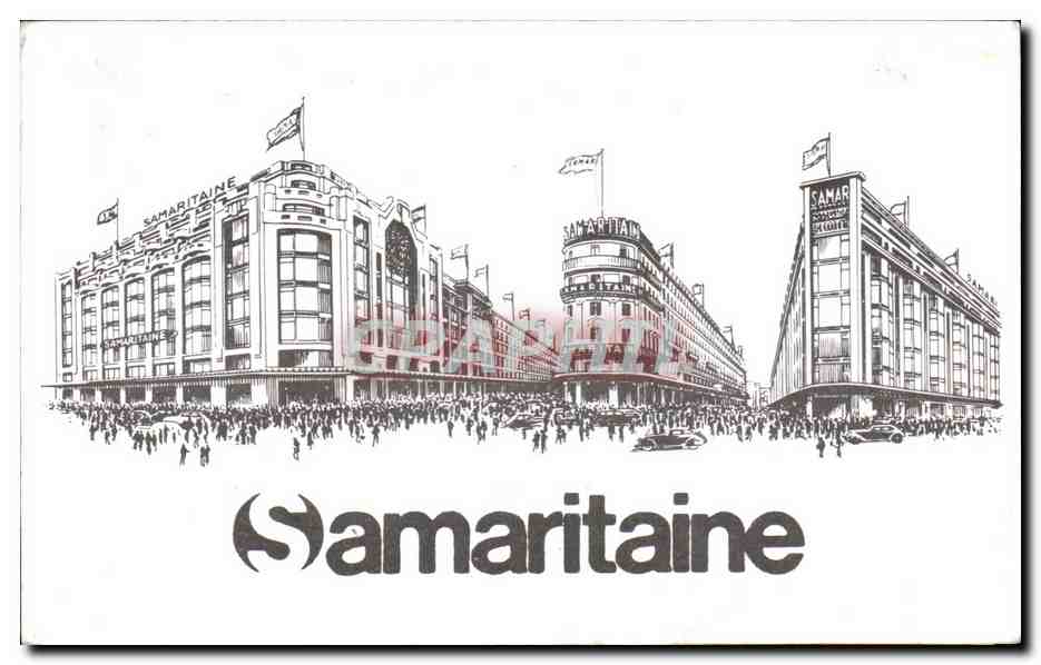 Carte publicitaire Samaritaine rue de la Monnaie 75001 Paris