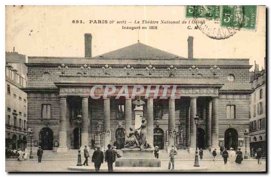 CPA Paris Le Theatre National de l Odeon Inaugure en 1818
