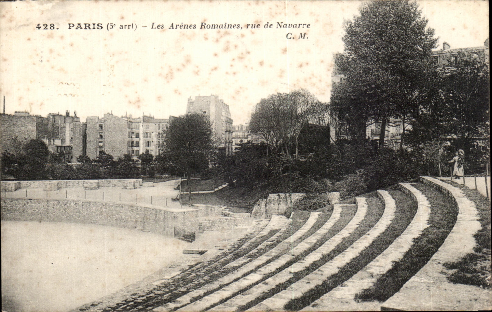 CPA Paris Les Arenes Romaines rue de Navarre