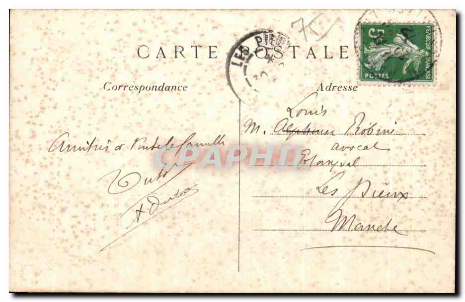 CPA Paris Les Arenes Romaines rue de Navarre — Rückseite