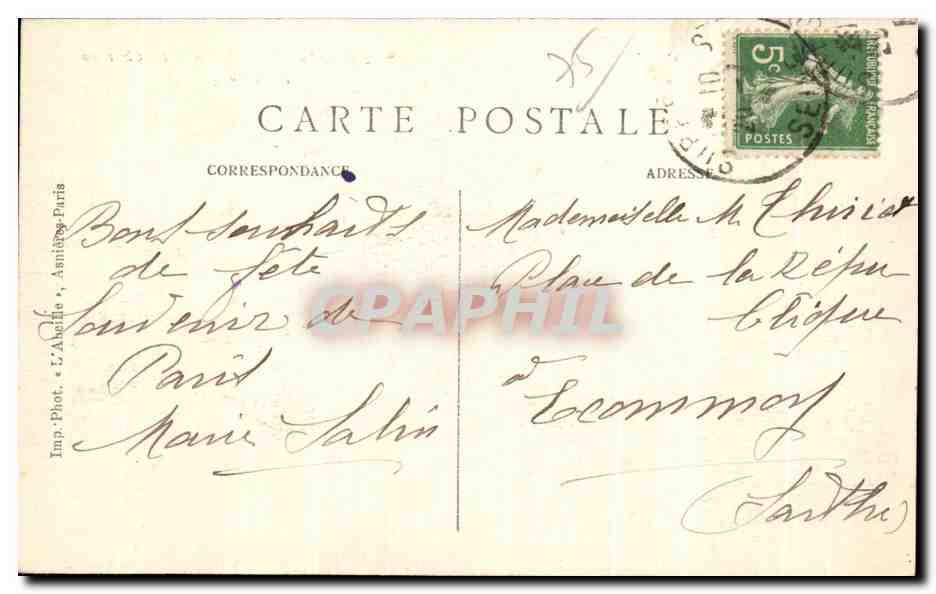 CPA Paris Bagatelle Le Chateau — Rückseite