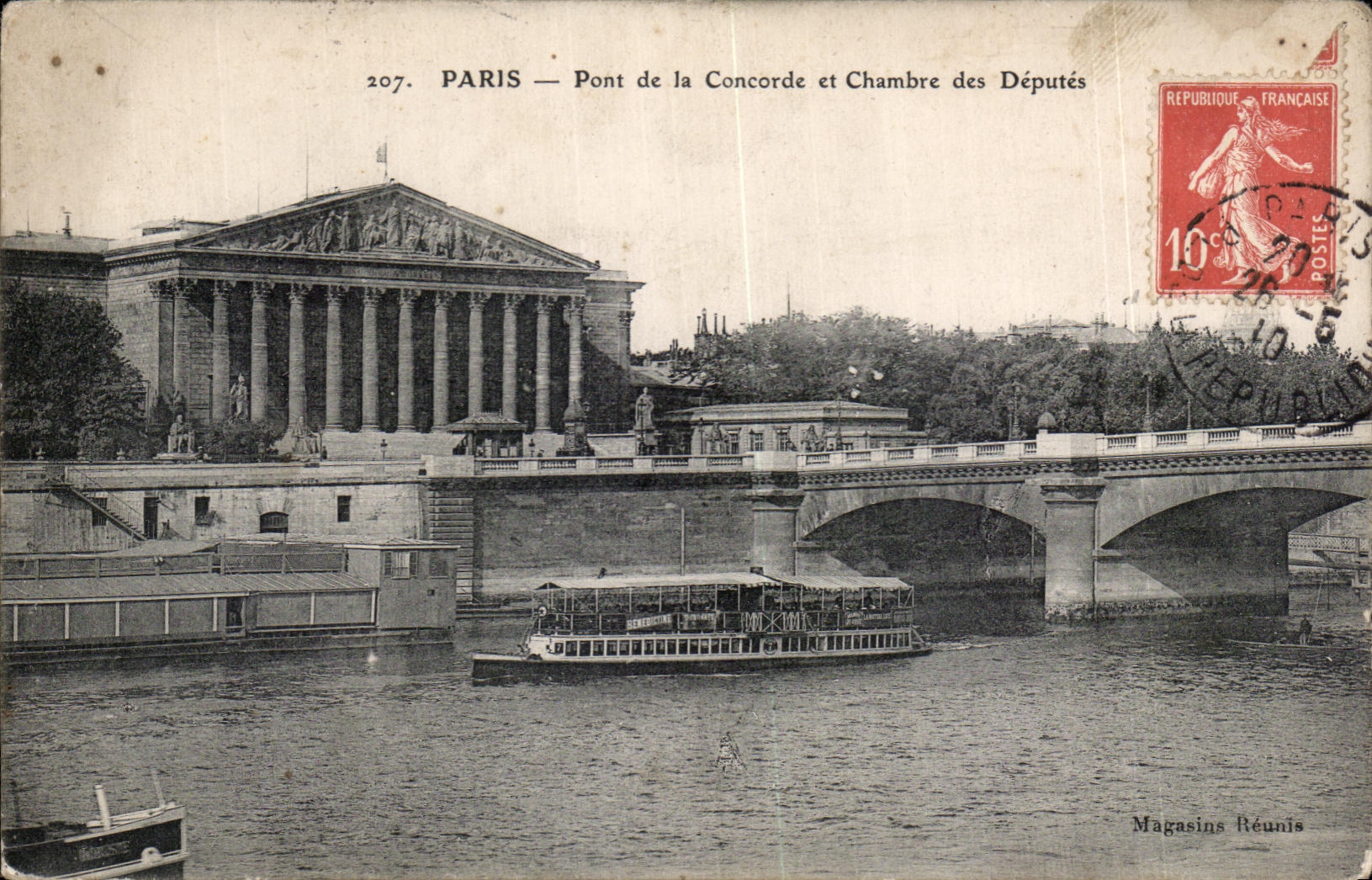CPA Paris Pont de la Concorde et Chambre des Deputes Peniche 