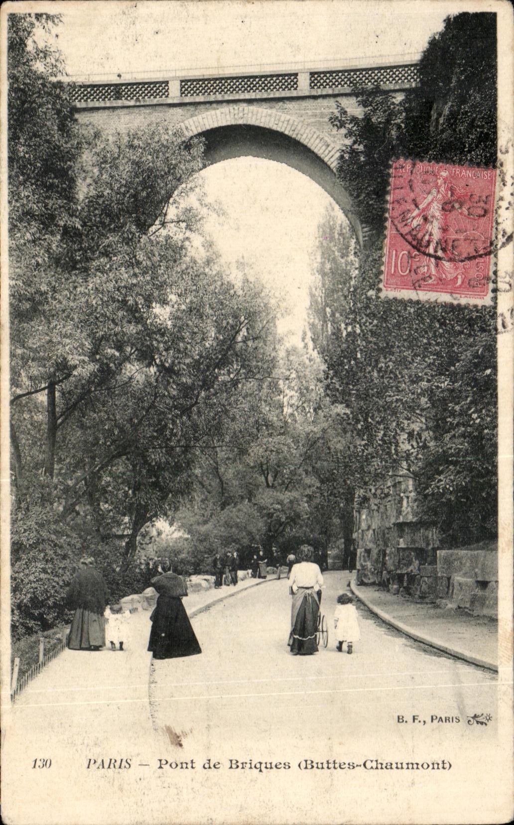 CPA Paris Pont de Briques Buttes chaumont 