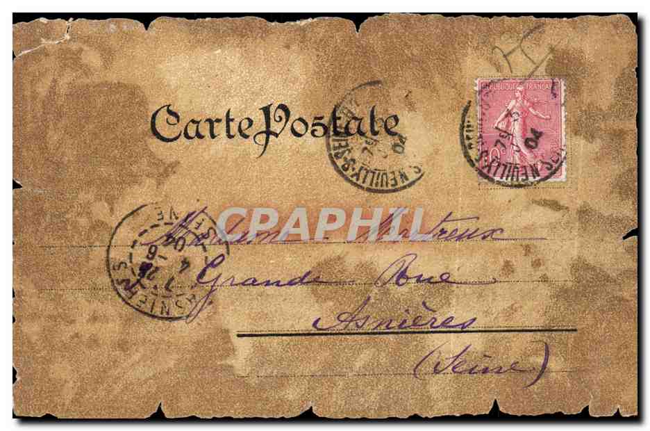 CPA Paris Tuileries 1750 — Verso