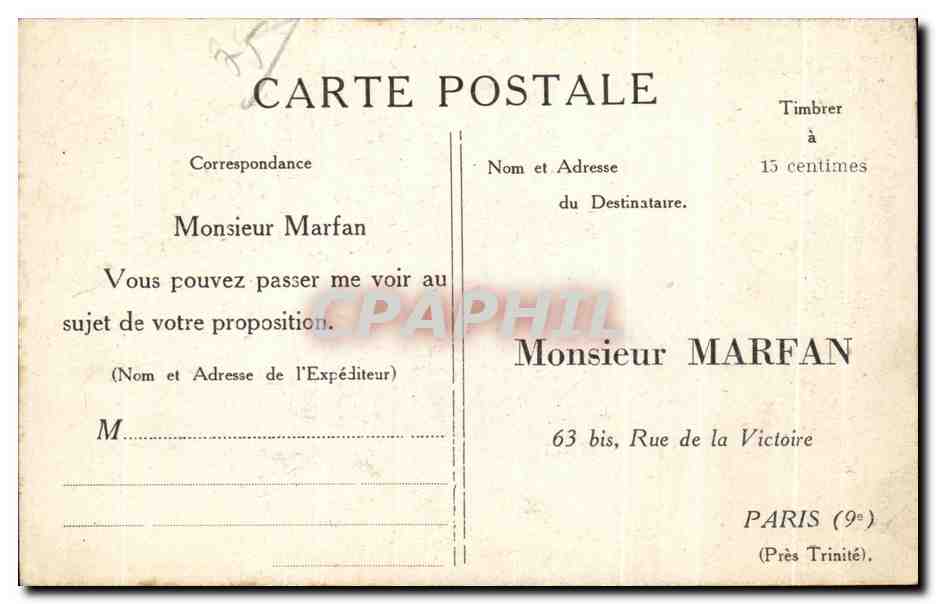 CPA Paris La Gare Saint Lazare Cote de la Cour du Havre et la Rue d Amsterdam — Rückseite