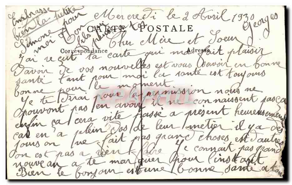 CPA Refectoire et Batiment SEM Militaria Tour Eiffel Ane Donkey  — Rückseite