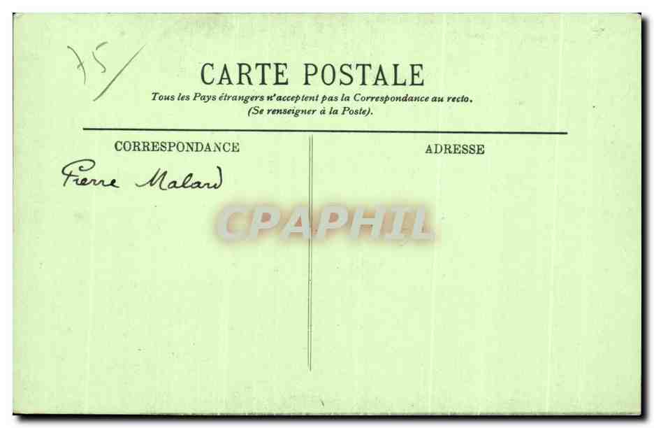 CPA Paris Institution des Enfants aveugles A Valentin Hauy Blind children — Verso