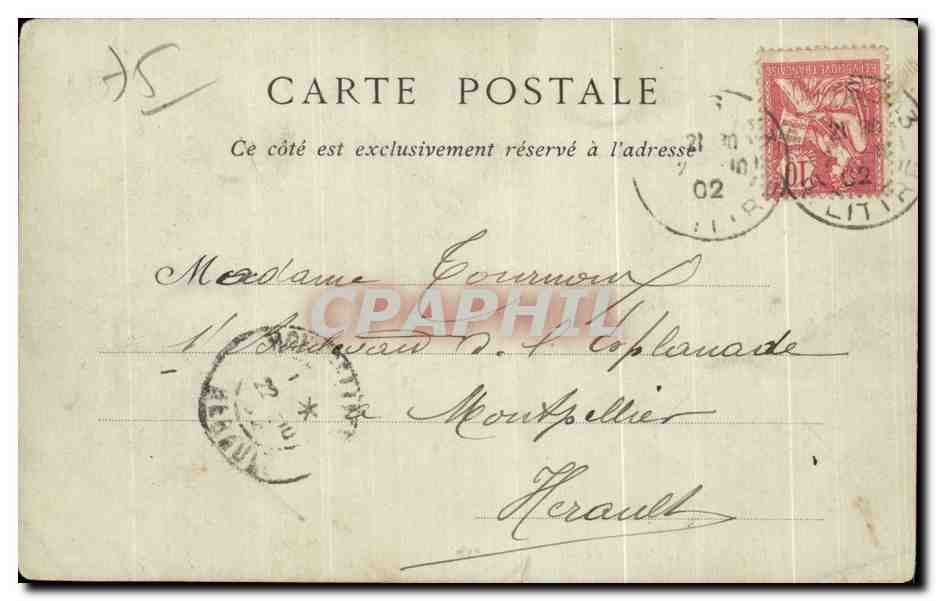 CPA Paris La Rue de Sevres — Rückseite