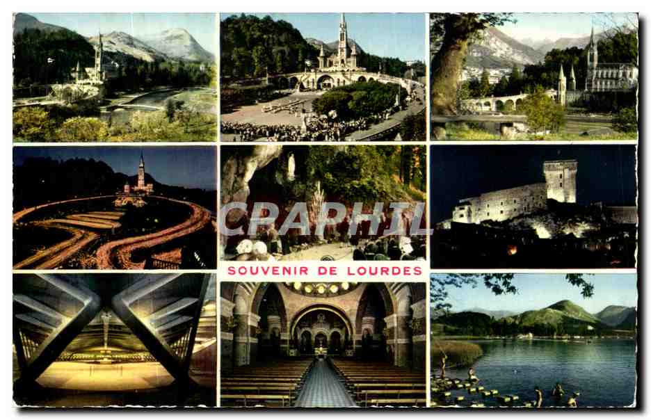 CPSM Souvenir De Lourdes