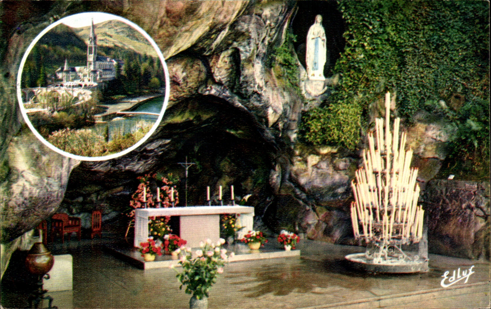 CPSM Lourdes La Grotte Miraculeuse The Miraculous Grotto La Grotta Miracolosa De Wonderbarlijke Grot