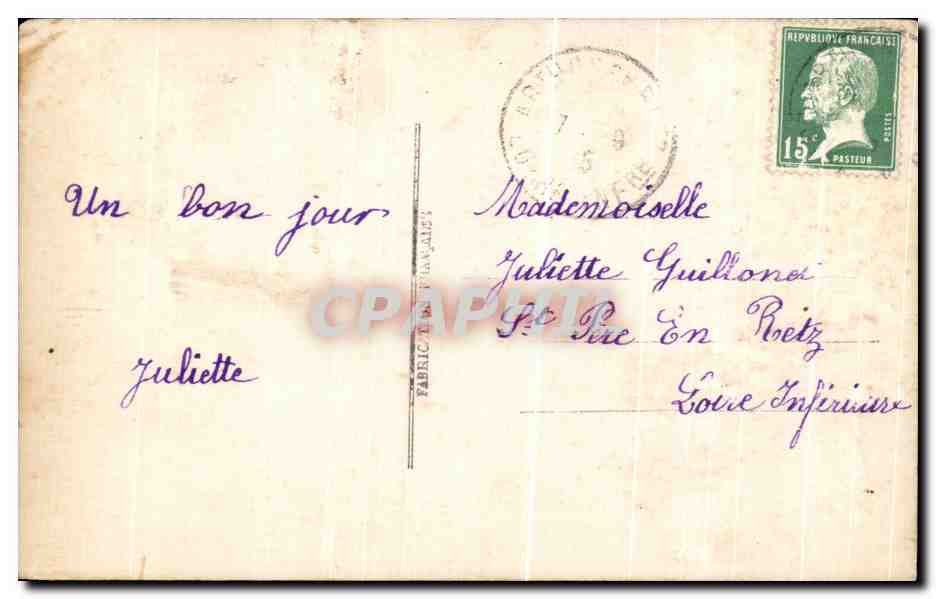 CPA Fantaisie Fer a cheval Fleurs  — Verso