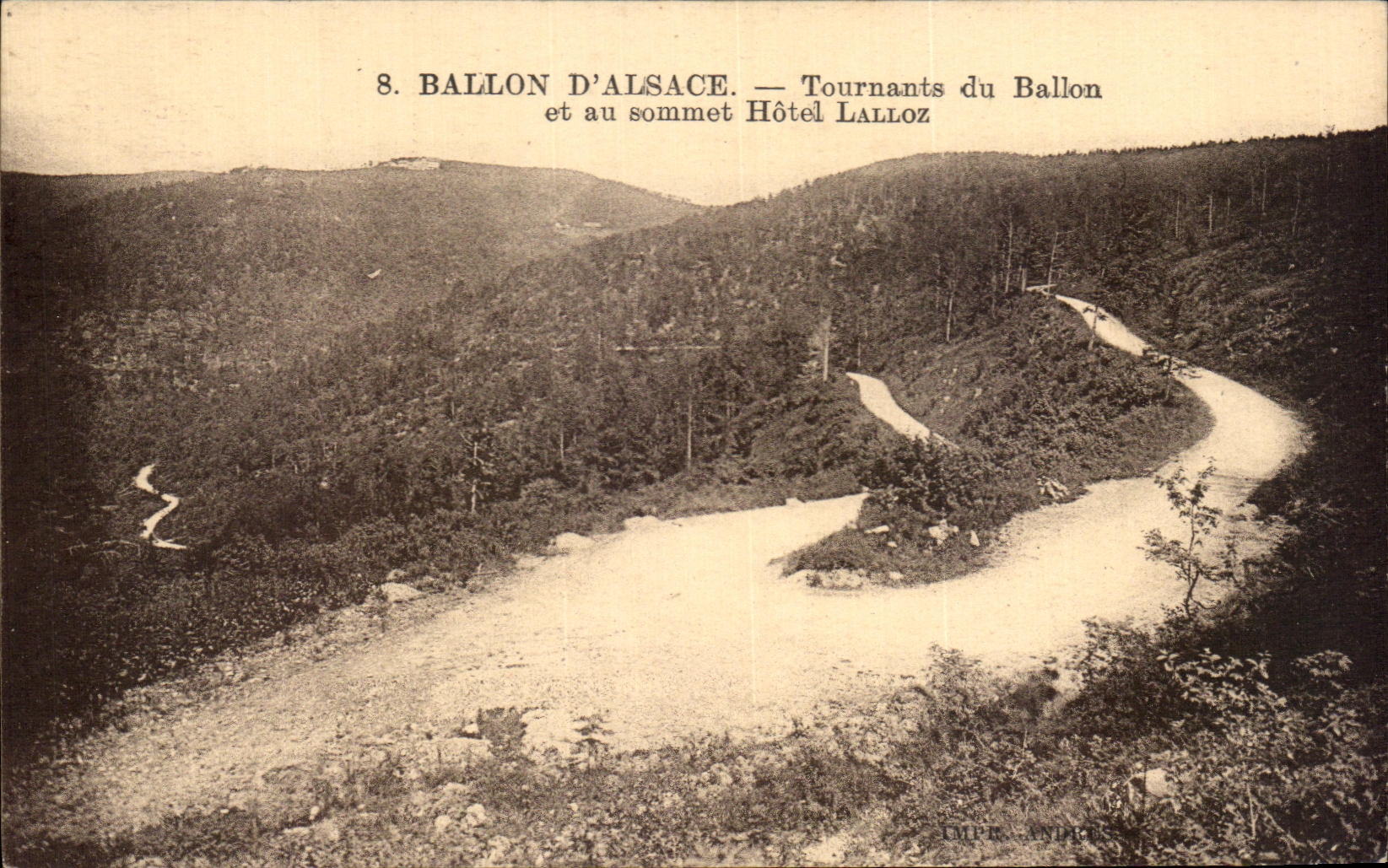 CPA Ballon D Alsace Tournants du Ballon et su sommet Hotel Lalloz
