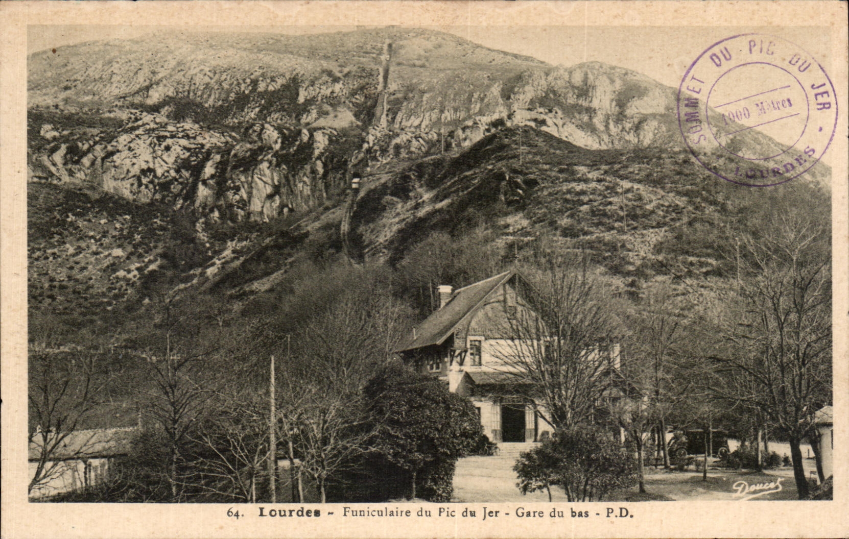 CPA Lourdes Funiculaire du Pic du Jer Gare du bas