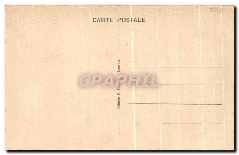 CPA Lourdes Funiculaire du Pic du Jer Gare du bas — Verso