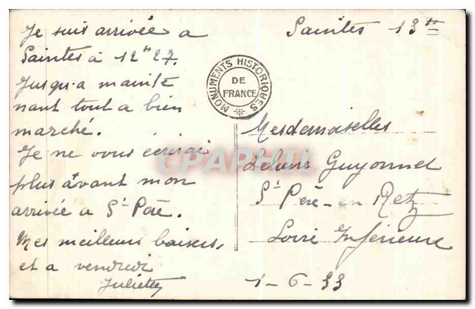Les Eyzies — Les Grands Rochers et la ruelle du Moyen Âge — Éditeur non identifié, n°5 — Rückseite