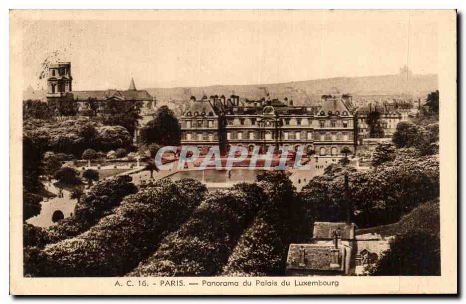 CPA Paris Panorama du Palais du Luxembourg