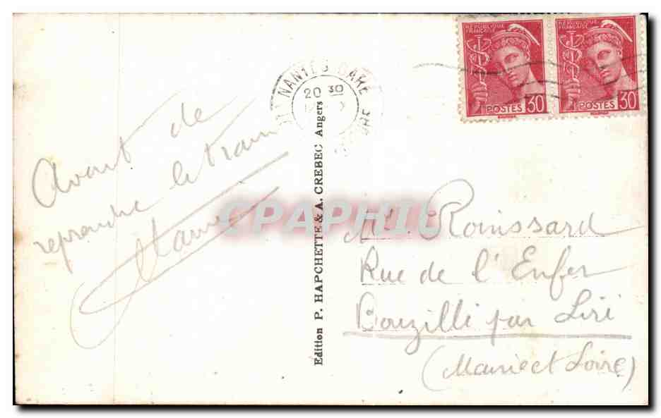 CPA Angers Malson d Adam Antique logis du XVIIe — Rückseite