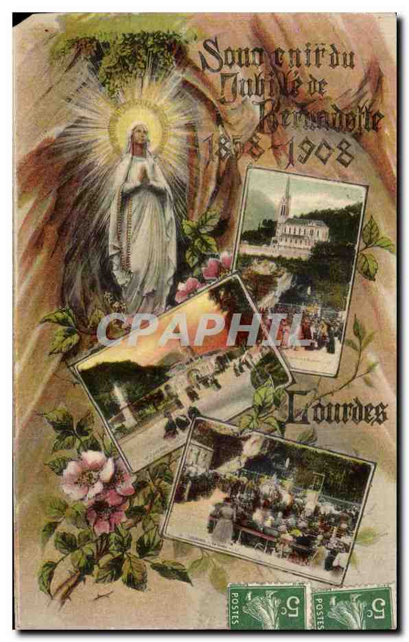 CPA Souvenir Jubile de Bernadette Lourdes