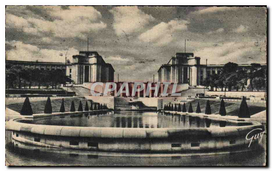 CPA Paris Et Ses Merveilles Le palais de Chaillot vu des jardin