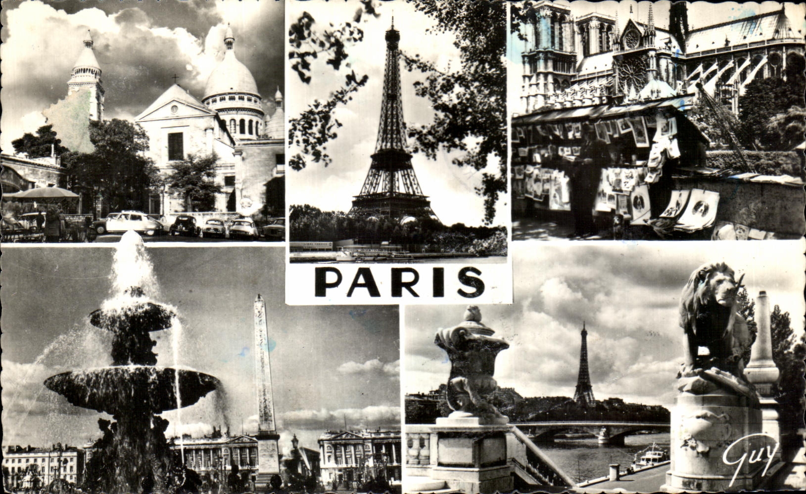 Paris — Collage de sites emblématiques — Éd. d'Art « Guy » n°3645