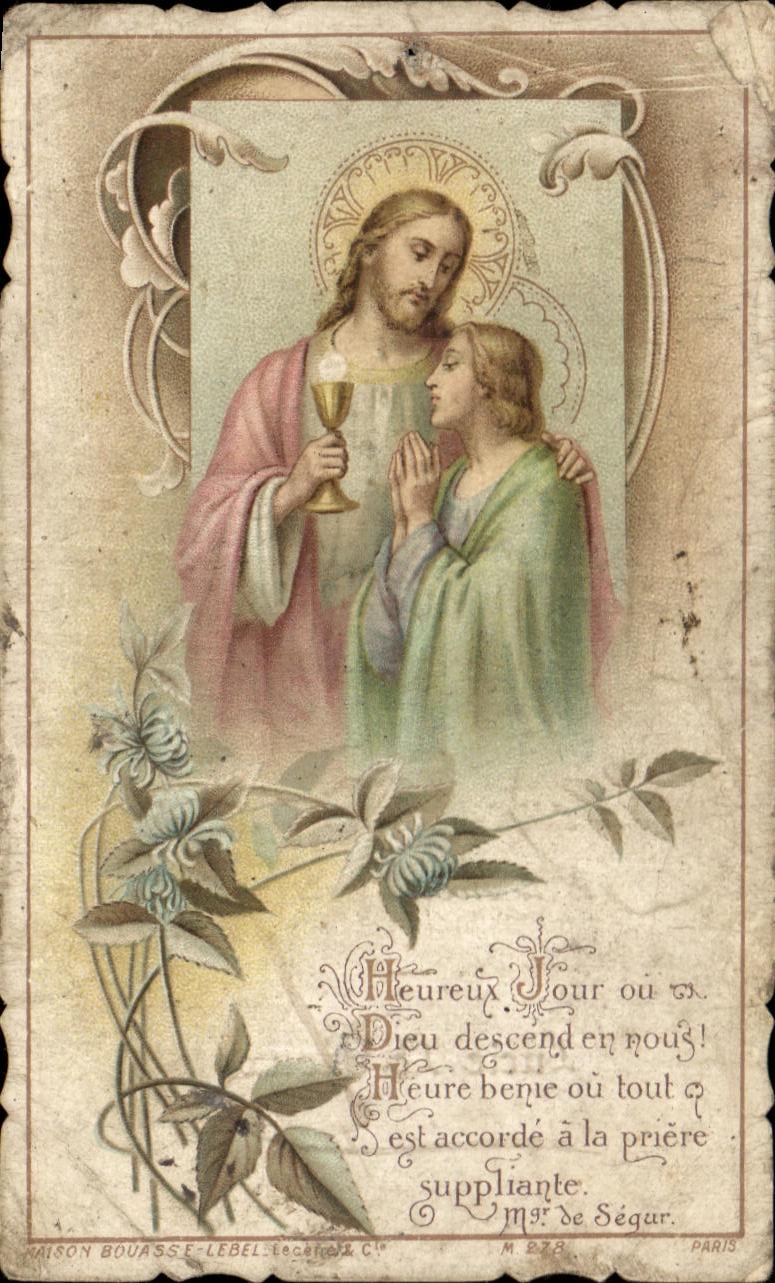 Image Communion Ploufragan Heureux Jour ou Dieu descend en nous Heure benie ou tout est accorde a la priere suppliante