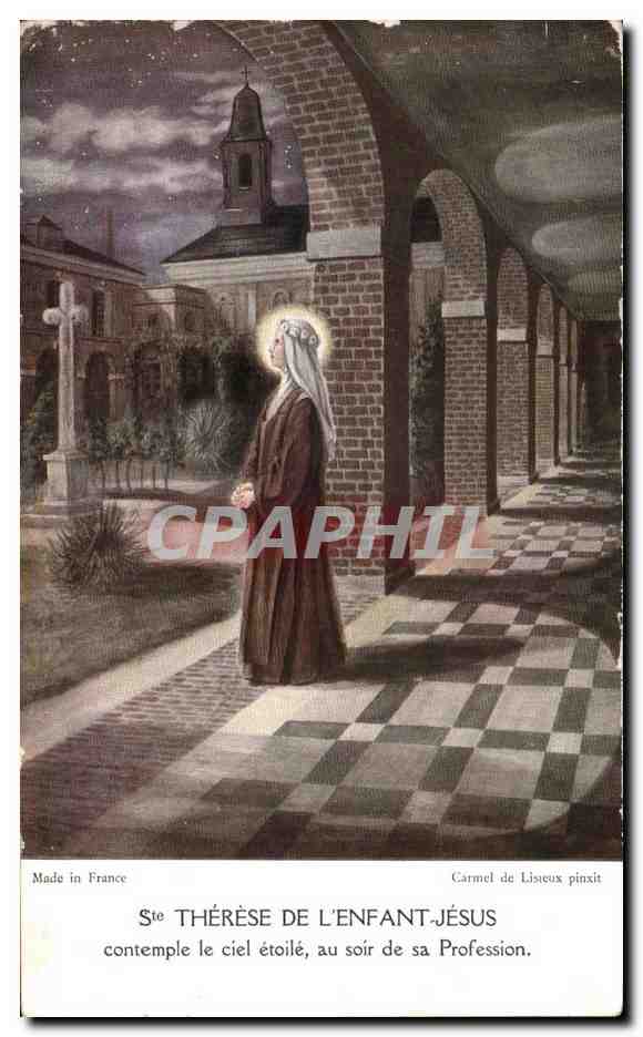 CPA Saint Therese De L Enfant Jesus contemple le ciel etoile au soir de sa Profession