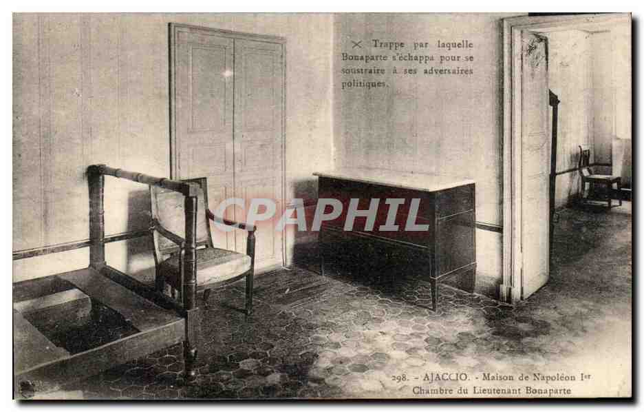 CPA Ajaccio Maison de Napoleon 1er Chambre du lieutenant Bonaparte