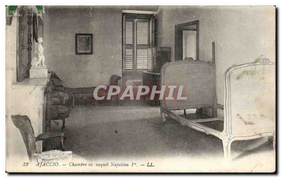 CPA Ajaccio Maison de Napoleon 1er Chambre ou naquit Napoleon 