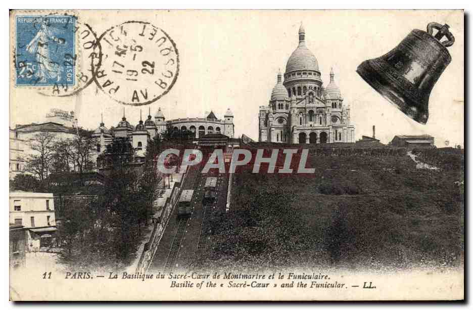 CPA Paris La Basilique du Sacre Coeur de Montmartre et le Funiculaire Basilic of the Sacre Coeur and the Funicular