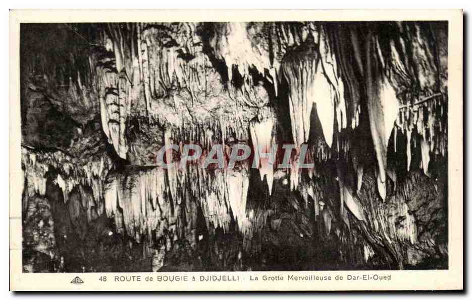Wonderful Cave of Dar-El-Oued — Route from Bougie to Djidjelli — publisher: A. Straeboury