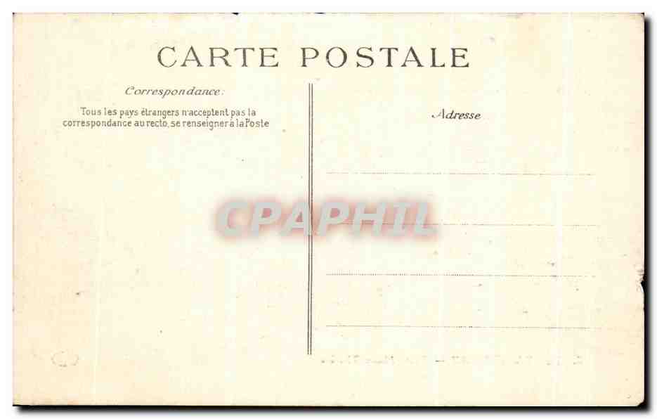 Cartolina d'epoca Fontainebleau Route Marie Therese — Verso